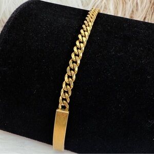 Vintage Mid-Century Goldtone Cuban Link Speidel USA
Bracelet